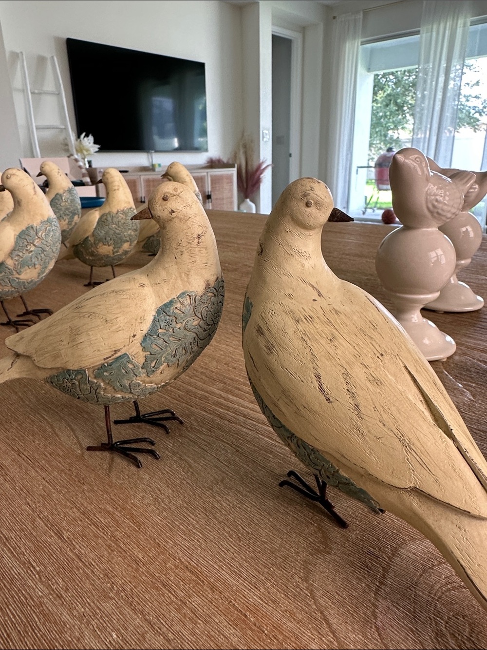 Wooden bird figurine pair - Picture 4 of 4